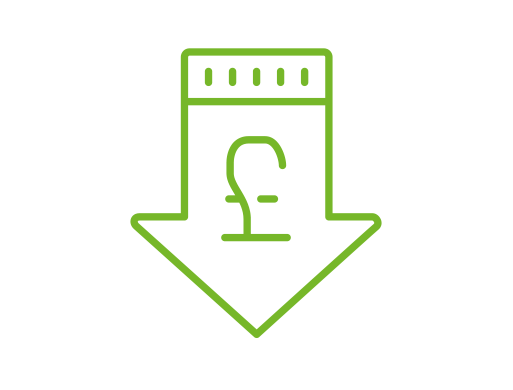 Decrease price icon